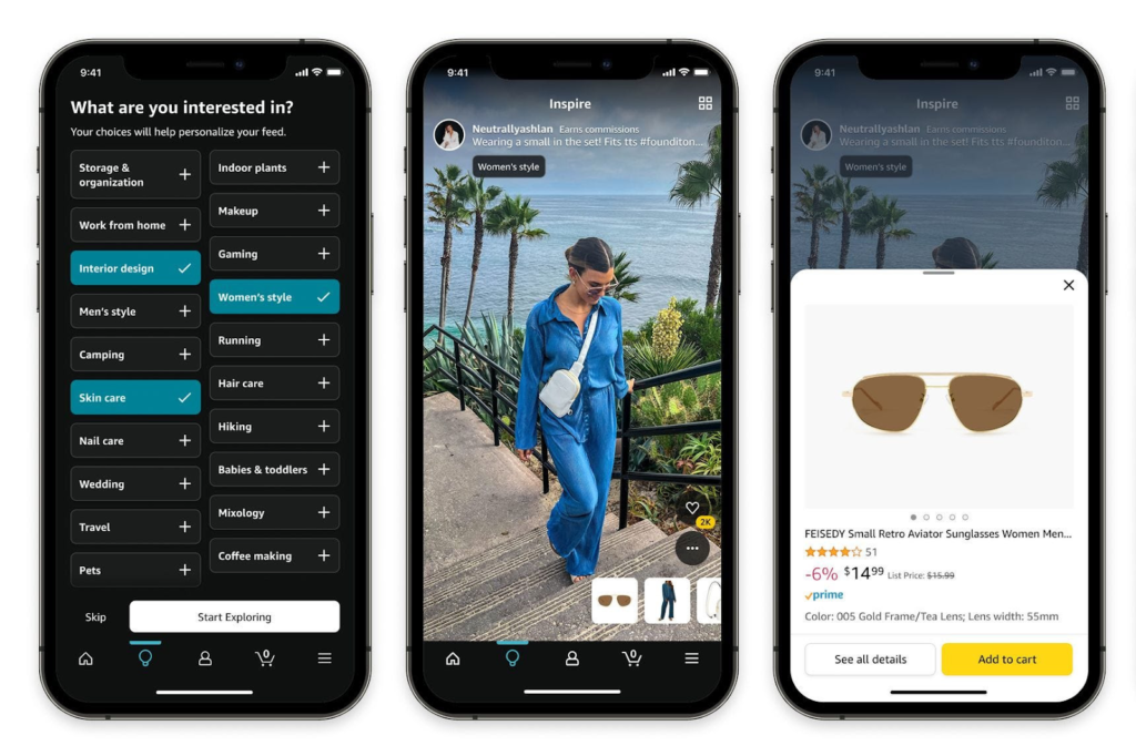 Amazon Launches TikTok Shopping Feed Experience - ‘inspire’