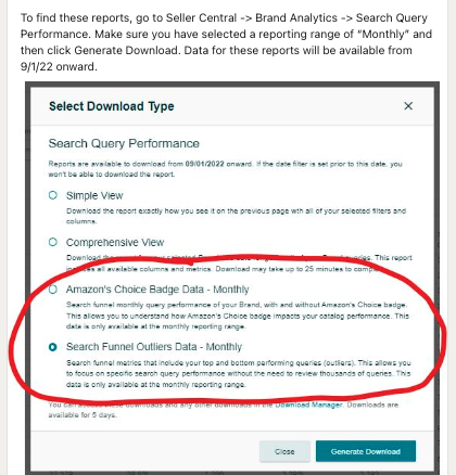 Did you know that you can see the impact of having the Amazon’s Choice badge on search performance