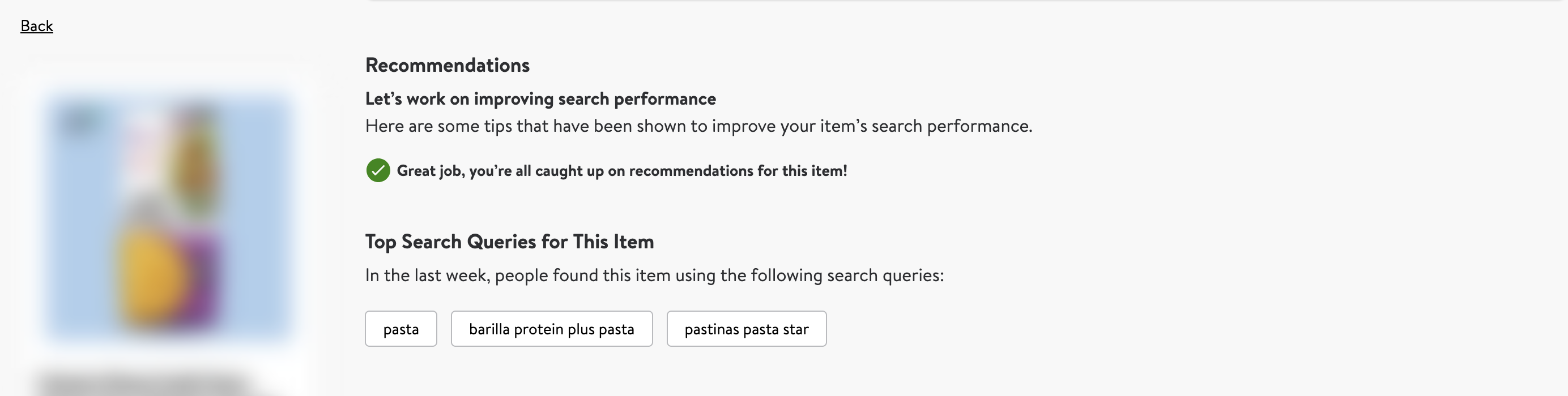 Walmart Item Search Performance Top Queries and Recommendations