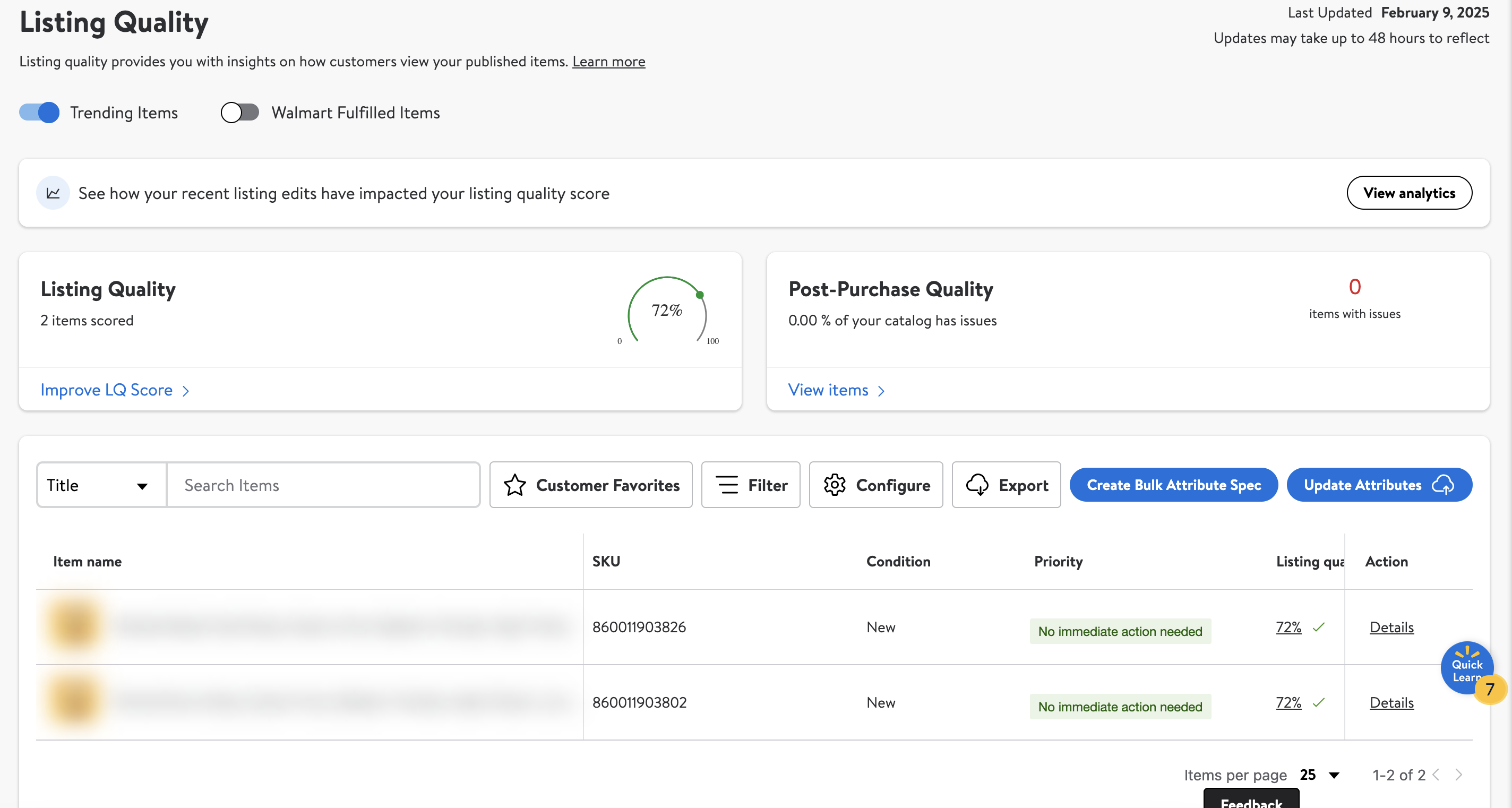 Walmart Listing Quality Dashboard Search Engine Optimization Best Practices